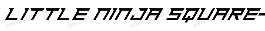 little ninja square字体转换